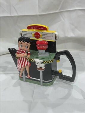 Coca Cola Betty Boop Red White and Black Diner Playset